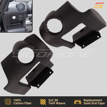 Lotus 05-21 Elise & Exige S2 S3 Airbag Dash Matte Carbon Fiber Dash End Vent Panels