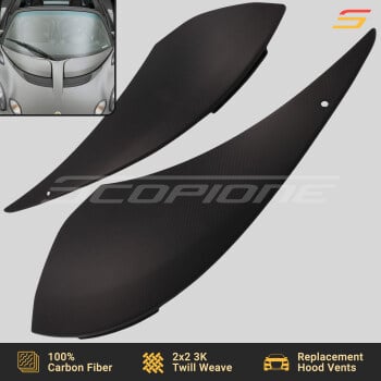 Lotus 04-10 Elise S2 Matte Carbon Fiber Front Access Panels