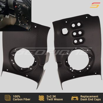 Lotus 01-05 Elise S2 K-Series RHD Matte Carbon Fiber Dash End Panels