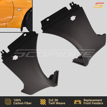 Lotus 01-21 Elise S2 & S3 Matte Carbon Fiber Door Hinge Cover Panels