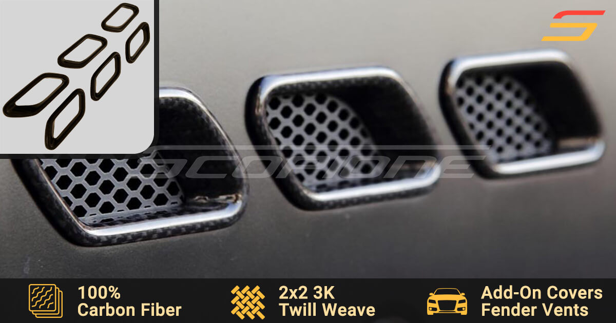 Carbon Fiber Fender Vents Covers: Maserati GranTurismo Cabrio