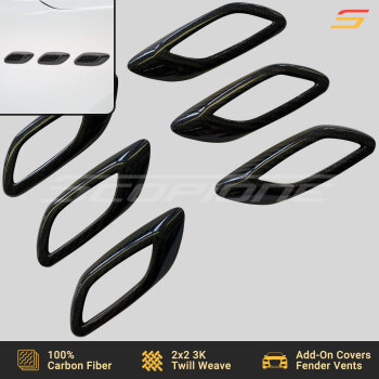 Scopione carbon fiber front fender vent covers for Maserati Levante MK1 2017–2024