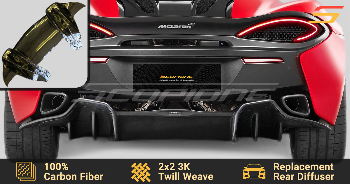 Scopione Carbon Rear Bumper Diffuser for McLaren 570S 570GT