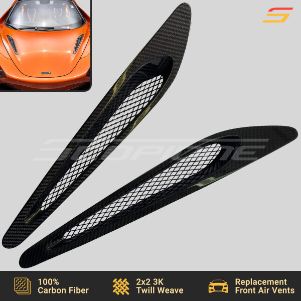 Carbon Fiber Front Hood Vents Bonnet Air Scoops for McLaren 720S 750S 765LT - Image 3