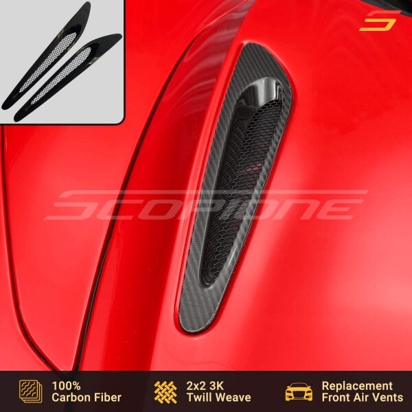 Carbon Fiber Front Hood Vents Bonnet Air Scoops for McLaren 720S 750S 765LT - Image 12
