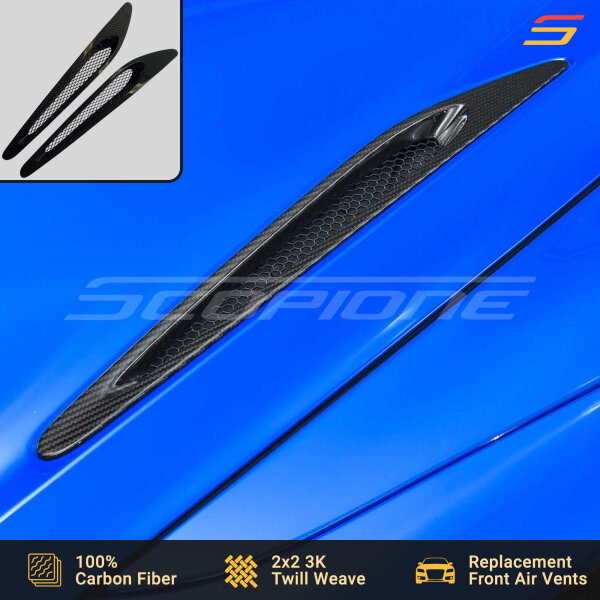 Carbon Fiber Front Hood Vents Bonnet Air Scoops for McLaren 720S 750S 765LT - Image 10