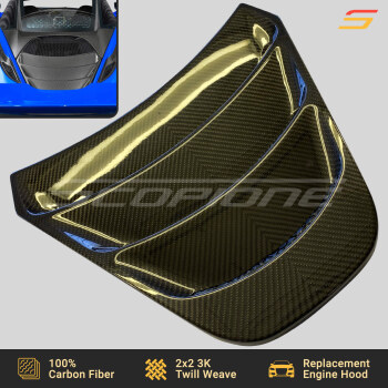 Carbon Fiber Rear Engine Cover Grille Deck Hood for McLaren 720S Coupe
