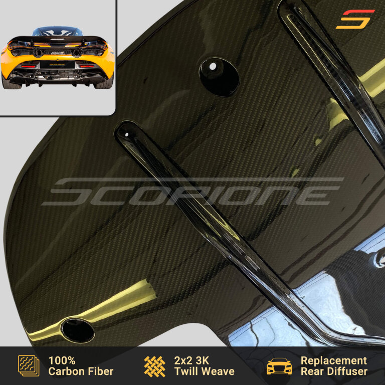 Carbon Fiber Rear Bumper Lower Diffuser for McLaren 720S 750S