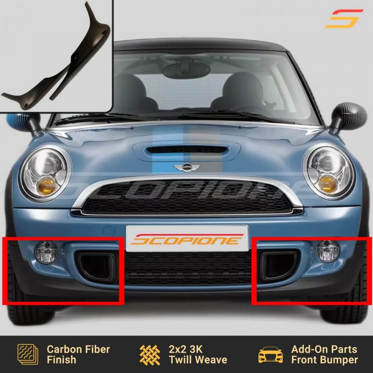 Scopione Carbon Fiber Front Bumper Splitters For Mini Cooper S