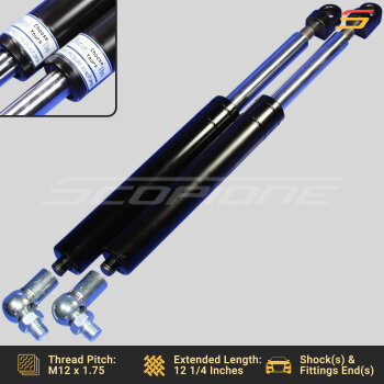 Bolt On Lambo Vertical Door Kit Shocks & Fittings for 94-04 Mustang - 12 1/4" - 500 to 1000lbs