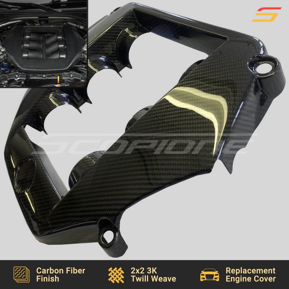 APR Carbon Fiber 2008-2015 Nissan GT-R R35 Engine Cover