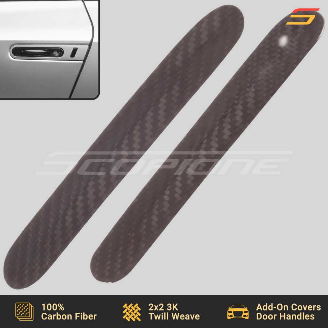 Scopione Carbon Fiber Exterior Door Handle Covers for Nissan GTR R35