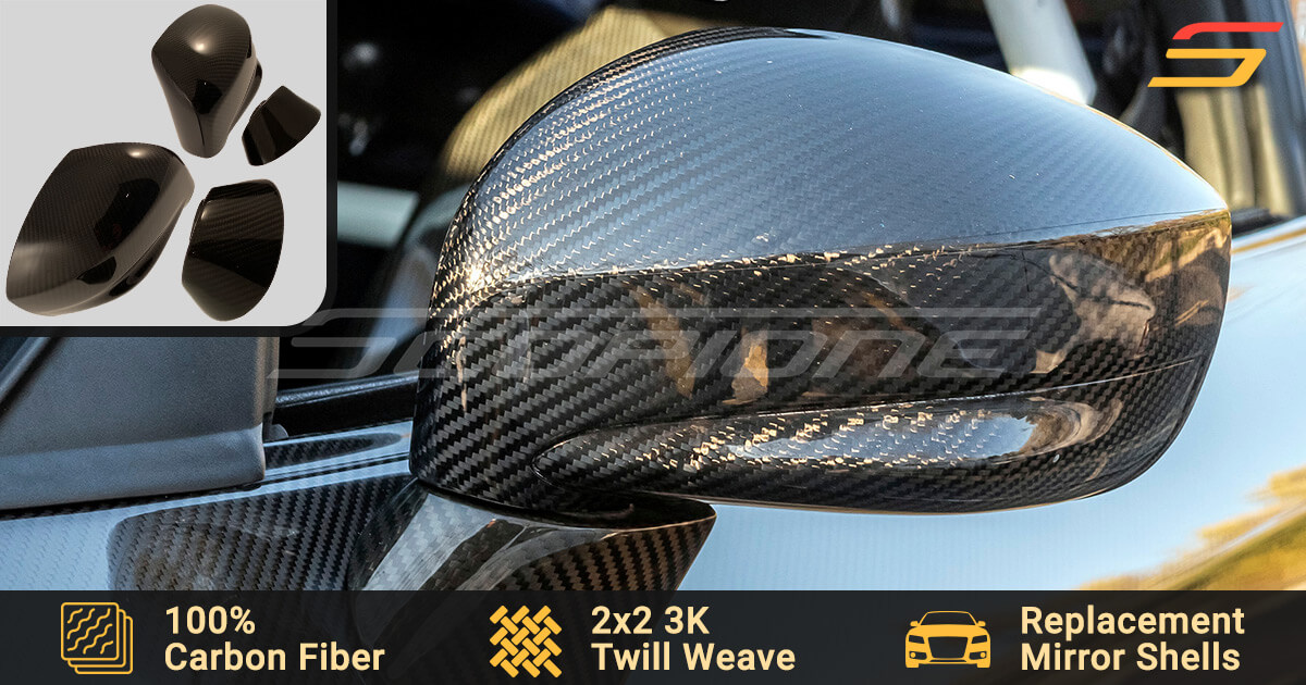 Scopione Carbon Replacement Side Mirrors for Nissan GTR R35 Scopione Carbon Replacement Side Mirrors for Nissan GTR R35