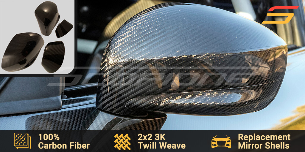 Scopione Carbon Replacement Side Mirrors for Nissan GTR R35