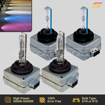 Replacement HID Xenon Headlights Light Bulbs - D1R D1S - 3000K-12000K