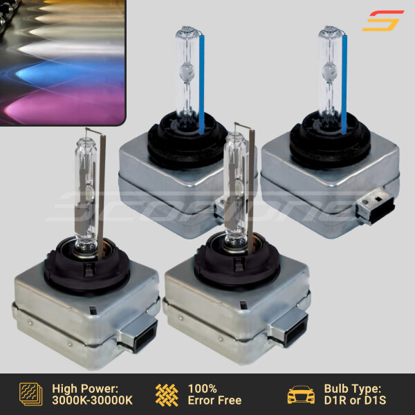 Replacement HID Xenon Headlights Light Bulbs - D1R D1S - 3000K-12000K