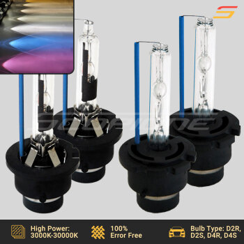 Replacement HID Xenon Headlights Light Bulbs - D2R D2S D4R D4S - 3000K-30000K