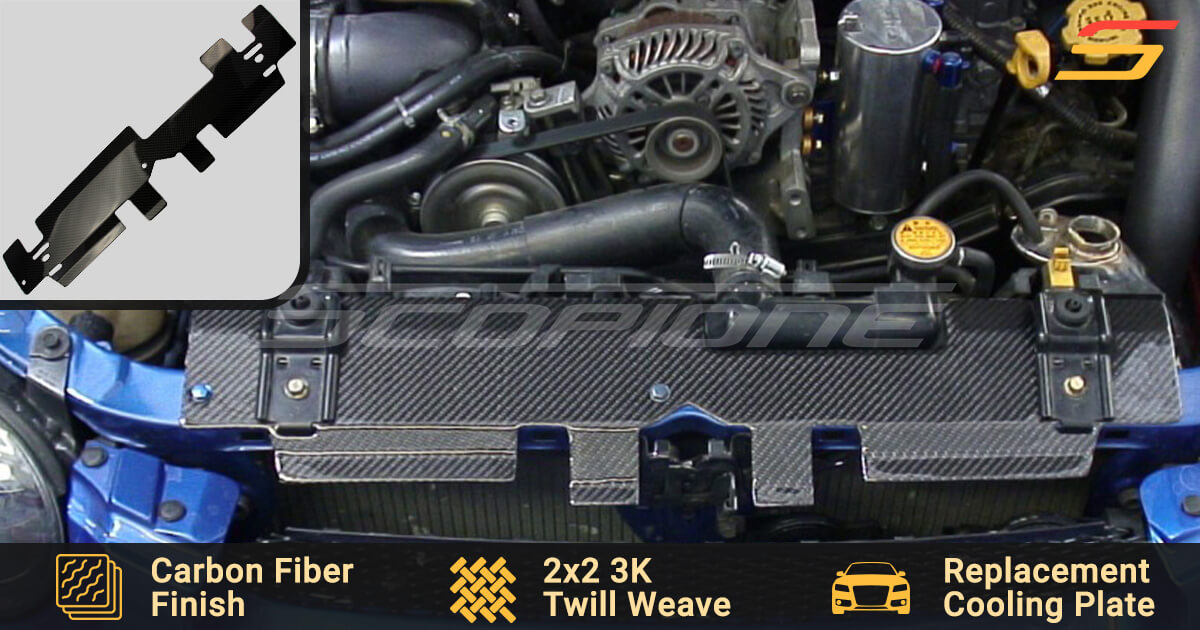 Carbon Fiber Radiator Cooling Plate for Subaru 02-07 Impreza WRX STi by  Scopione