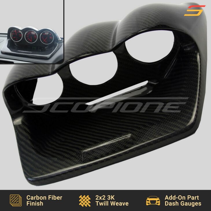 Carbon Fiber Triple Gauge Pod Holder for Subaru 0207 Impreza WRX STi