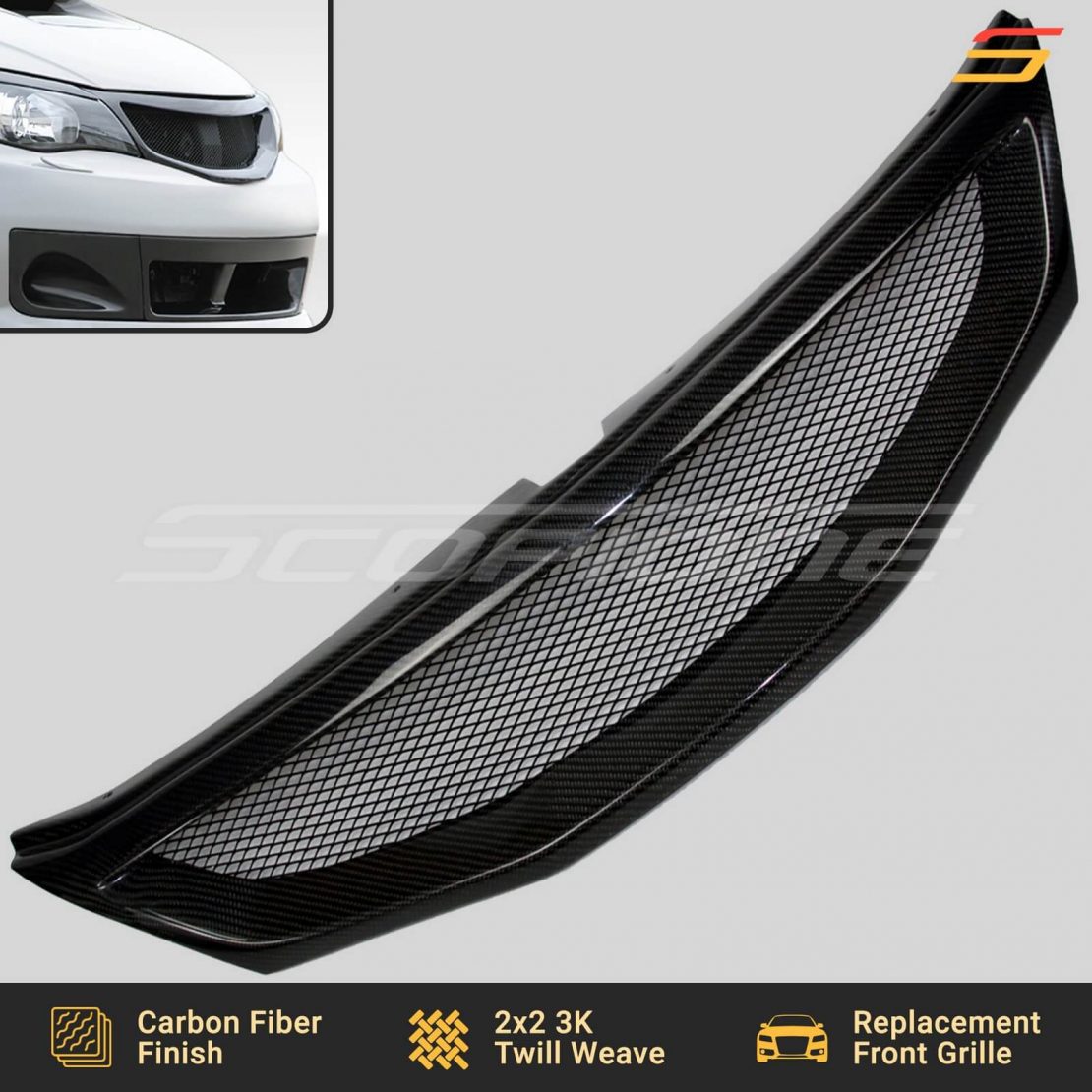 Carbon Fiber Contour Grille for Subaru 08-10 Impreza WRX STi