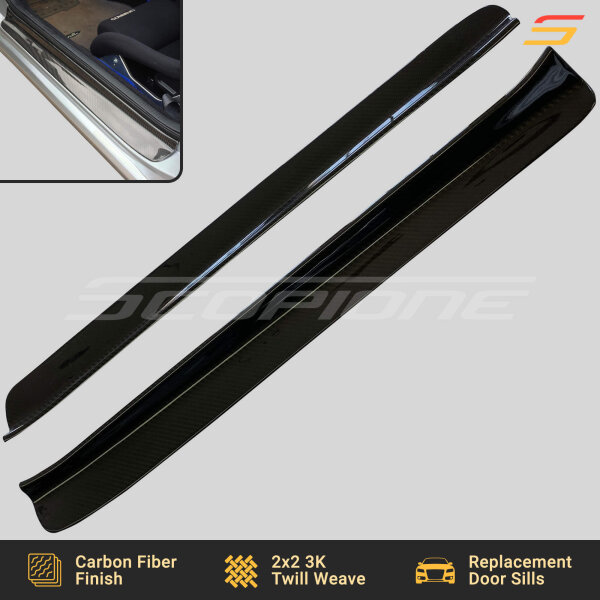 Toyota Supra A80 Carbon Fiber Door Sills – Gloss Finish