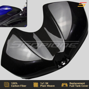 Carbon Fiber Fuel Tank Cover for Yamaha 08-16 YZF-R6 - Image 2
